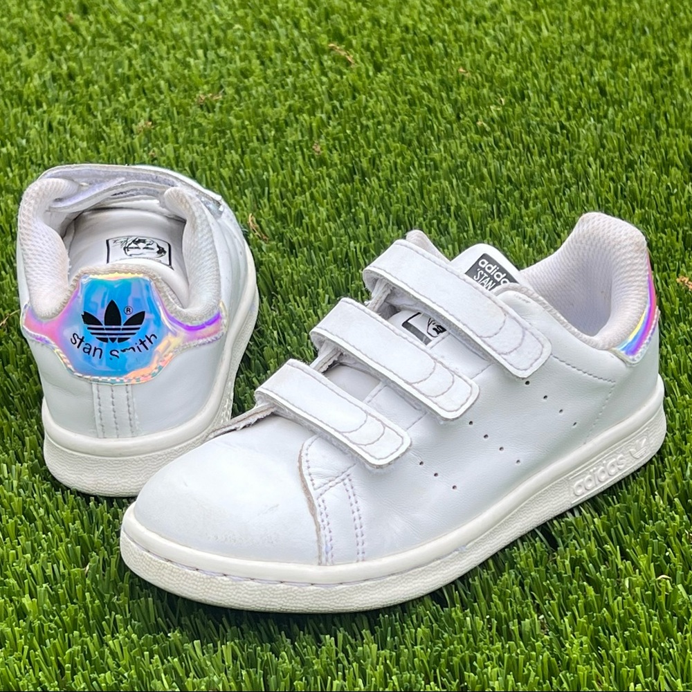 Adidas Originals Stan Smith CF Velcro closure white sneaker children’s size 13.5